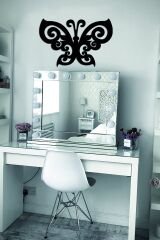 Siyah Ahşap Kelebek Duvar Dekoru Salon Oturma Yatak Çocuk Odası için 50x30 cm Tablo