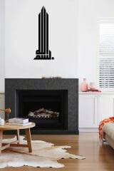 Siyah Ahşap Dini İslami Duvar Dekoru Salon Oturma Yatak Odası Ofis için 25x60 cm Mdf Tablo