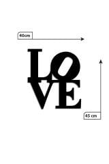 Siyah Ahşap Love Duvar Dekoru Salon Oturma Yatak Odası Ofis için 40x45cm Mdf Tablo