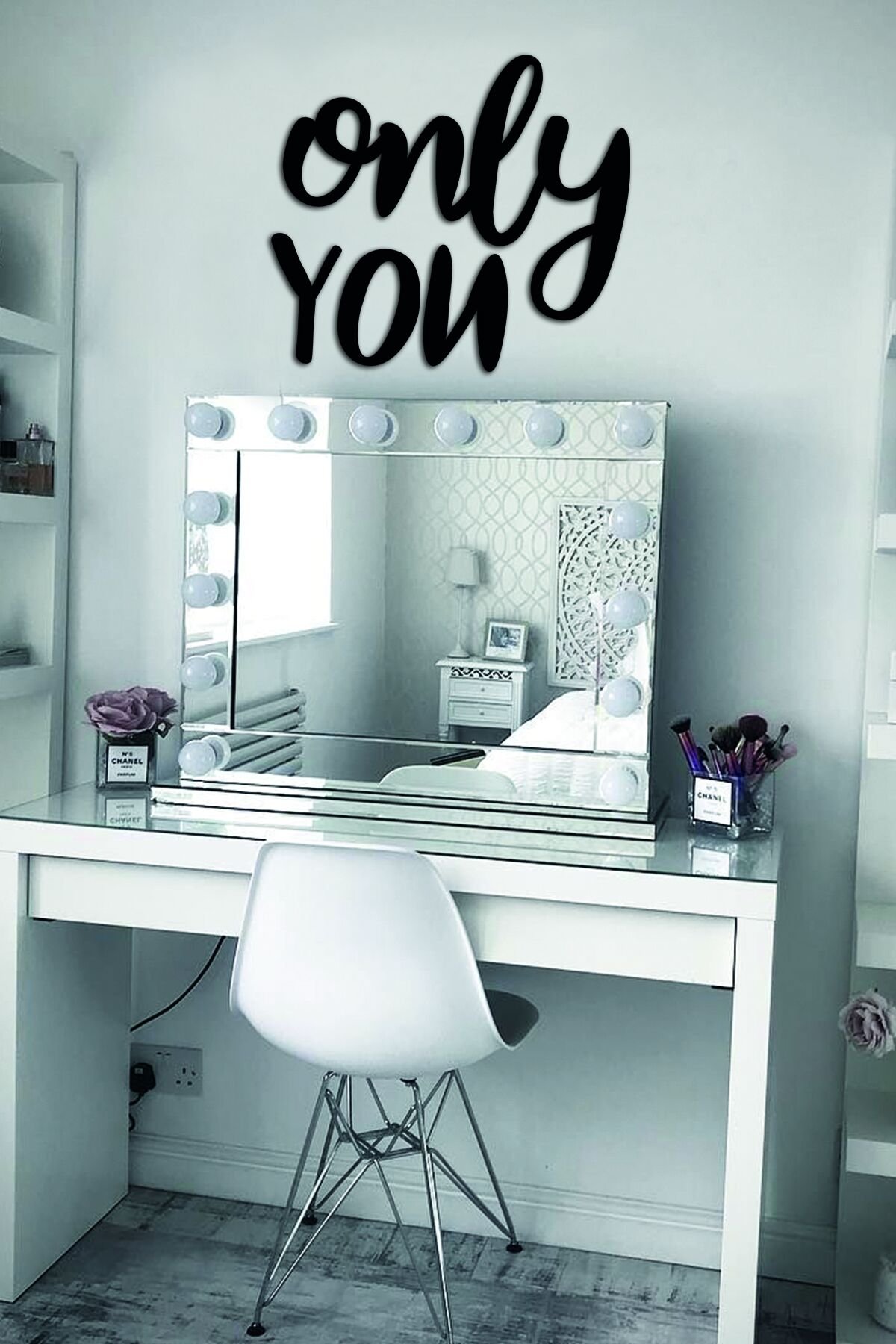 Siyah Ahşap Only You Duvar Dekoru Salon Oturma Yatak Çocuk Odası Ofis için 25x30 cm Tablo