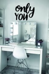 Siyah Ahşap Only You Duvar Dekoru Salon Oturma Yatak Çocuk Odası Ofis için 25x30 cm Tablo
