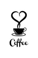 Siyah Ahşap Coffee Duvar Dekoru Tablo