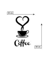 Siyah Ahşap Coffee Duvar Dekoru Tablo