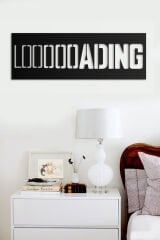 Siyah Ahşap Loading Duvar Dekoru Tablo
