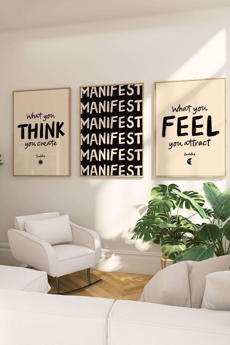 Doğal Ahşap Çerçeveli UV Baskı Manifest Duvar Tablosu – Modern & Şık Duvar Dekoru