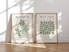 Doğal Ahşap Çerçeveli UV Baskı 2'li Matisse Duvar Tablosu – Modern & Şık Duvar Dekoru