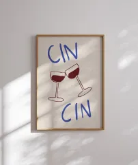 Doğal Ahşap Çerçeveli UV Baskı Cocktails Duvar Tablosu Modern & Şık Mutfak Kahve Köşesi Duvar Dekoru