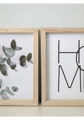 Doğal Ahşap Kenarlı Home Duvar Dekoru Salon Oturma Yatak Çocuk Odası için Tablo Seti