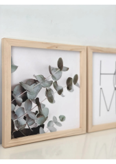 Doğal Ahşap Kenarlı Home Duvar Dekoru Salon Oturma Yatak Çocuk Odası için Tablo Seti