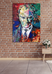 3 Parça Yağlı Boya Görünümlü Atatürk Duvar Dekoru Salon Oturma Yatak Odası Ofis Antre için Tablo
