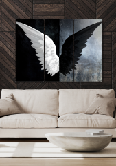 3 Parça Melek Kanatları Duvar Dekoru Salon Oturma Yatak Odası Ofis Antre için Tablo Seti