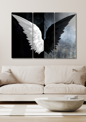 3 Parça Melek Kanatları Duvar Dekoru Salon Oturma Yatak Odası Ofis Antre için Tablo Seti